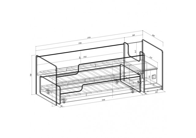 Детская выкатная кровать Легенда К302.41 в Мегионе
